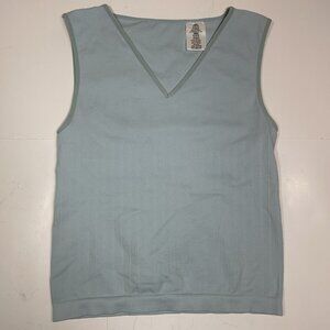 Athletic Works Women Seamless Shelf Bra V-neck Tank Top Blue Could Sz L 12/14